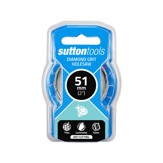 Sutton Tools 51mm Diamond Grit Holesaw, Deep Cutting, Heat Dissipation, Durable Steel