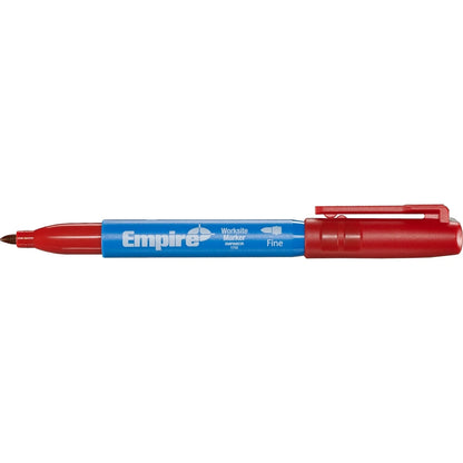 Empire Red Fine Marker Pen - Permanent, Quick-Dry, Clog-Resistant, Versatile Surfaces