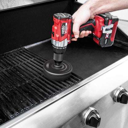 Ozito 16 Piece Drill Brush Set for Tiles, Grout, Tyres, Outdoor Furniture Cleaning