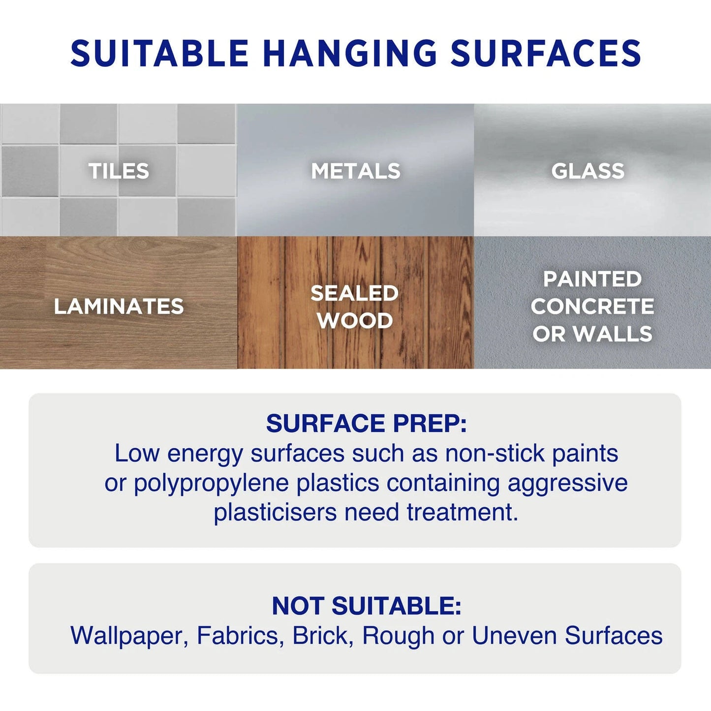 Permastik Extra Large Canvas Hangers 2 Pack, Self-Adhesive, Holds 3.5kg, No Drilling Required