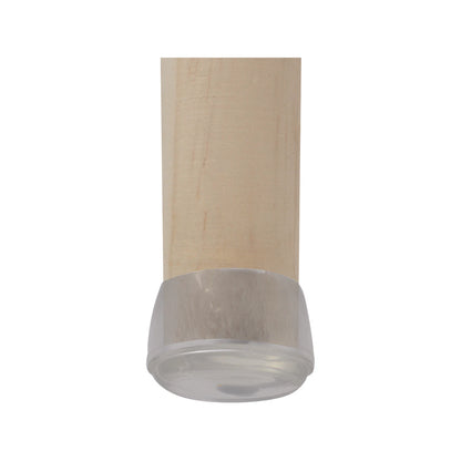 Surface Gard 25mm Clear Round Chair Tips 4 Pcs - Easy Glide, Floor Protection, Noise Reduction