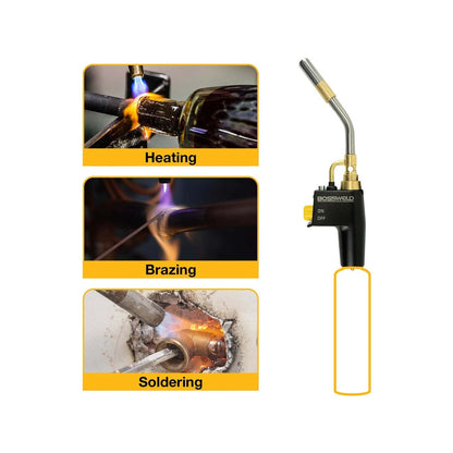 Bossweld Map Pro-Torch, High Intensity Jet Swirl Flame, Instant Ignitor, Durable Aluminium Body