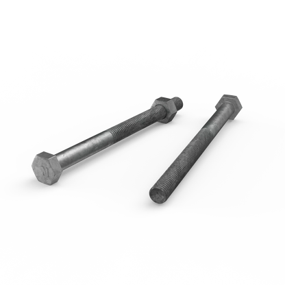ZENITH M10 x 130mm Galvanised Hex Head Bolts & Nuts - Corrosion Resistant, AS Compliant