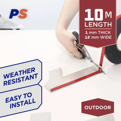 Permastik Outdoor Mounting Tape 12mm x 10m, Weather-Resistant, High Bond Strength