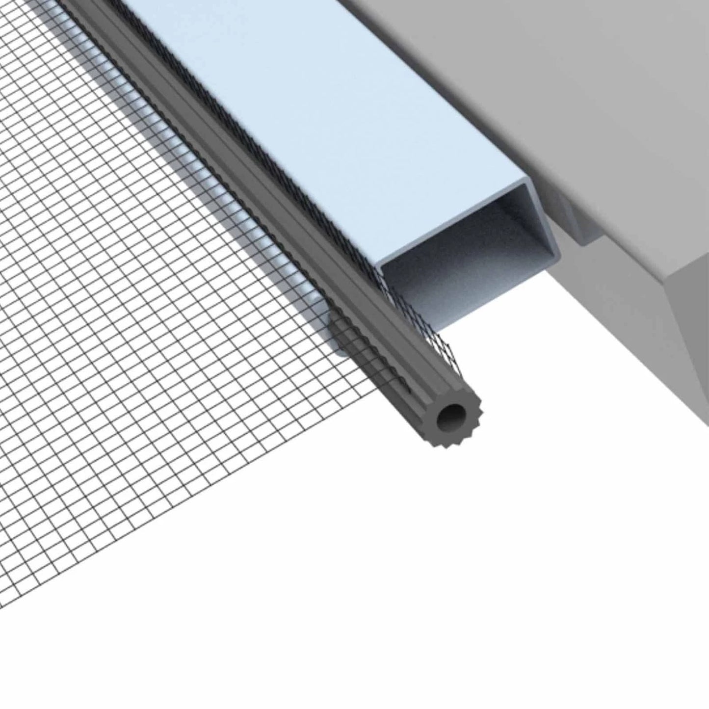 Rolltrak Black Flyscreen Spline 6mm x 6.5m PVC Easy Install for Sliding Doors & Windows