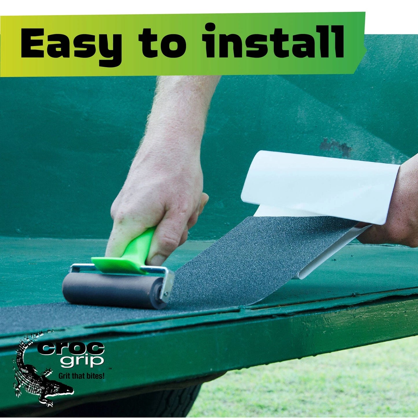 Croc Grip Black Anti-Slip Sheet 500x500mm P5 Rated, Chemical & Oil Resistant, Self-Adhesive