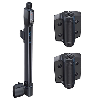 MagnaLatch Pool Gate Latch Kit with TruClose Hinges, Black, Child Safety, Easy Install