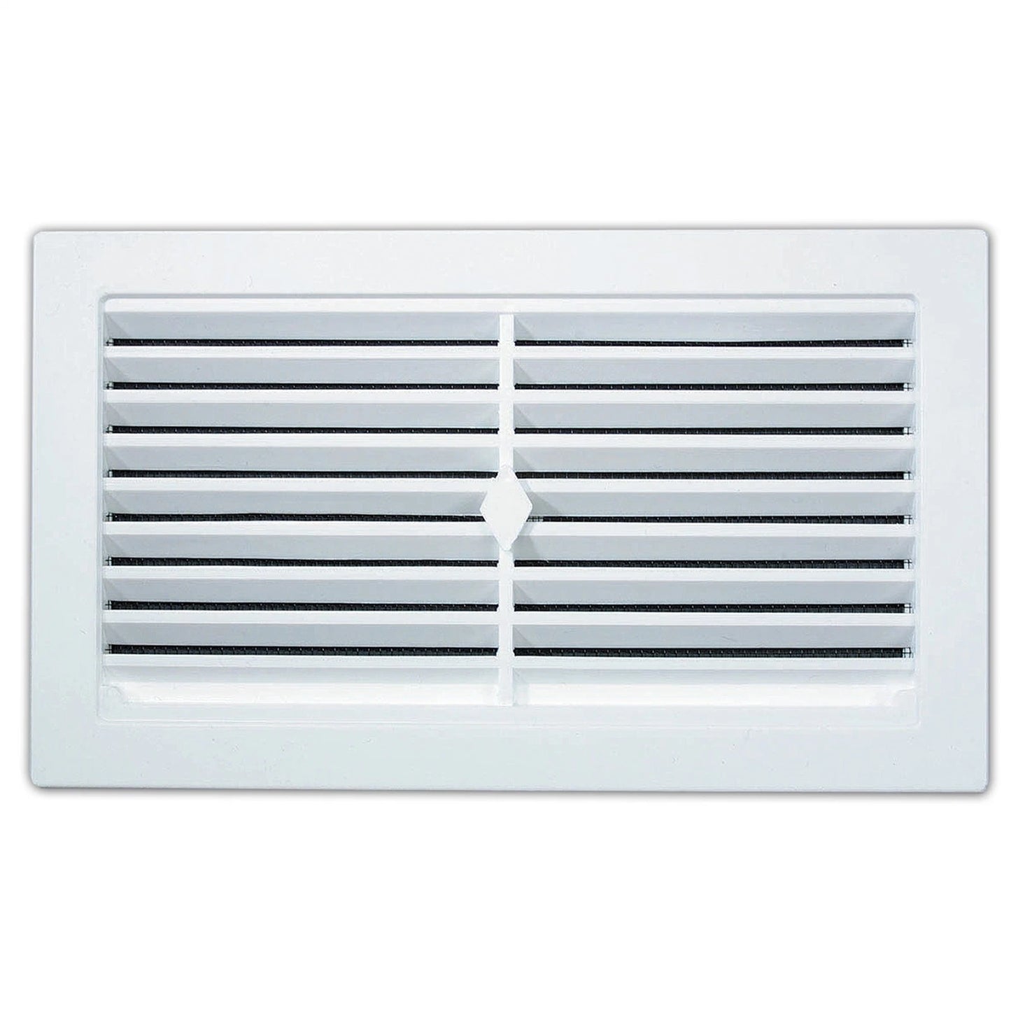 Haron 245x145mm Snap-In Wall Vent, White Plastic, Mesh Backing, Easy Installation