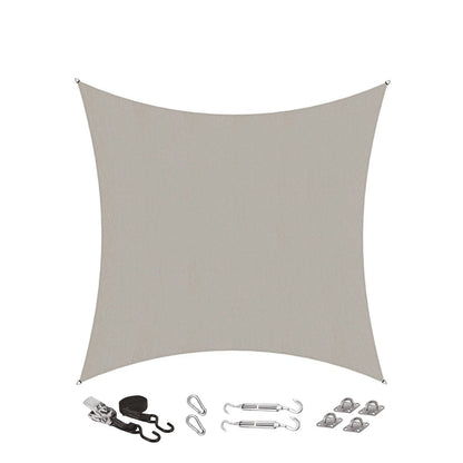 Coolaroo 5.4x5.4m Square Shell Shade Sail Kit - UV Protection, Heavy-Duty, 15-Year Warranty