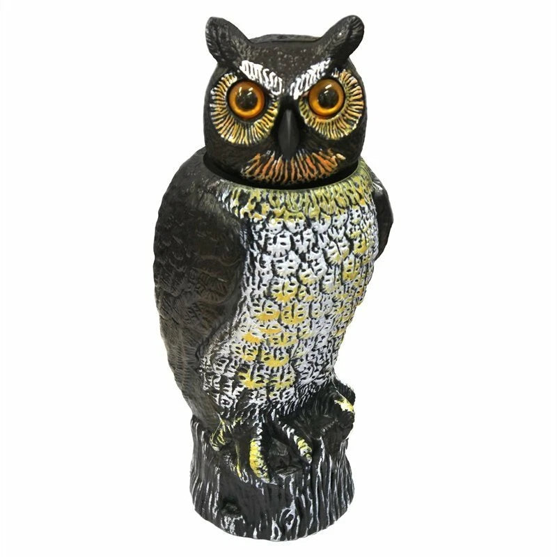 Whites Pest Control Bobble Head Owl - Realistic, Weatherproof Bird & Rodent Deterrent