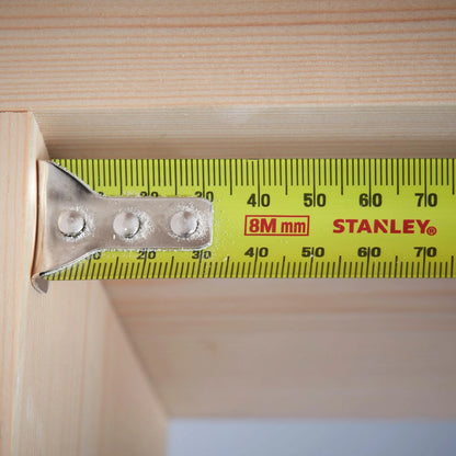 Stanley 8m Tape Measure, Durable ABS Case, High Contrast Blade, Thumb Lock