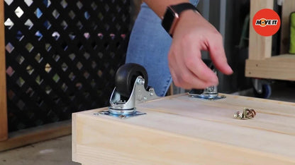 Move It 50mm Twin Wheel Castor with Swivel Brake, 70kg Load, Nylon Wheels