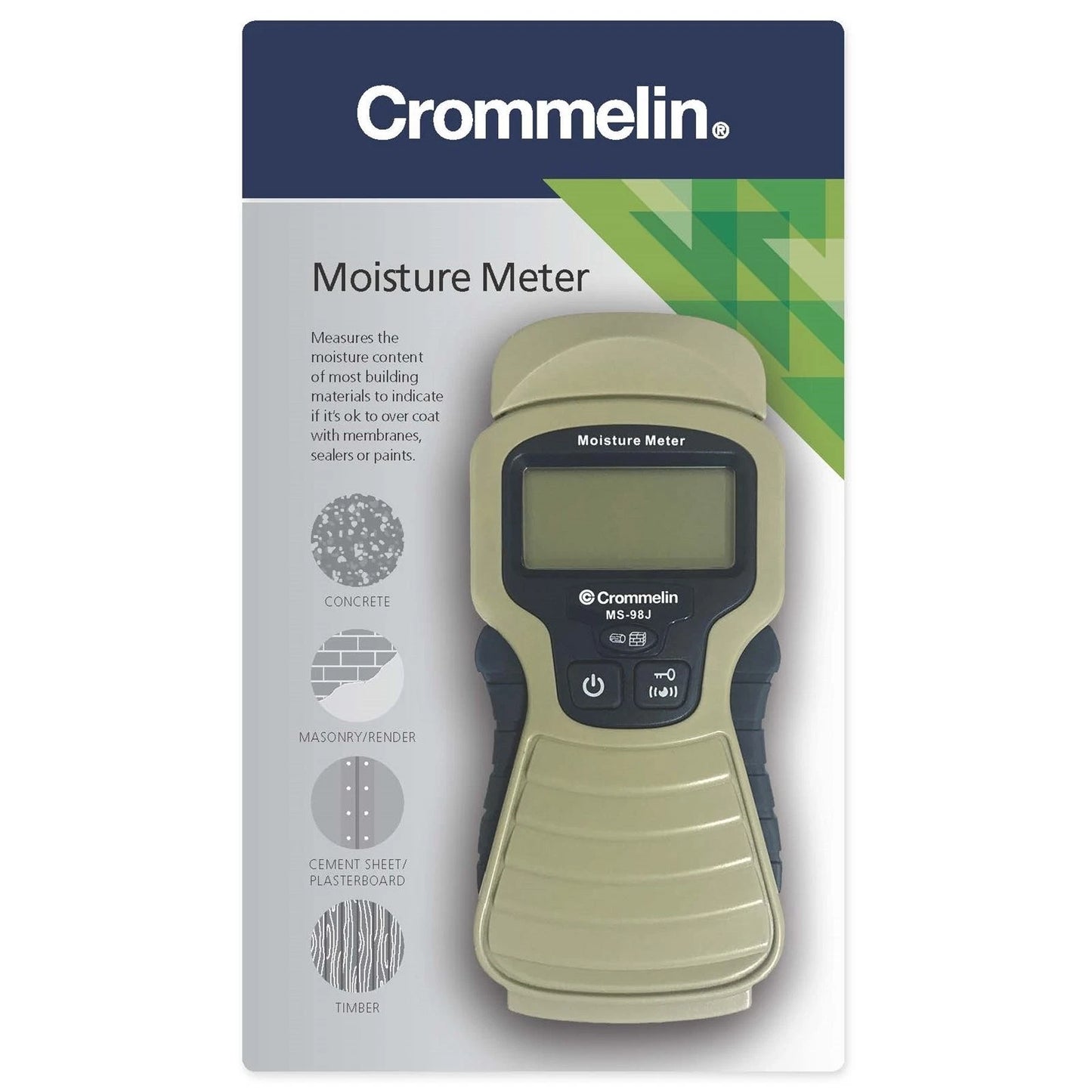 Crommelin Moisture Meter - Universal Compatibility, Clear Display, Audible Alerts, Durable Construction