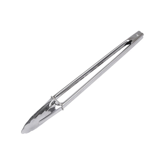 Long Lockable BBQ Tongs, 35cm Stainless Steel, Secure Grip, Dishwasher Safe