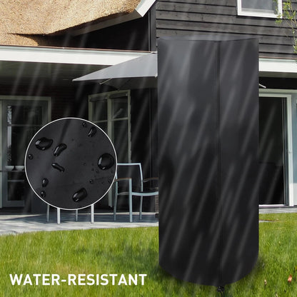 Jumbuck Universal Heater Cover, 123x46cm, Weatherproof 420D Oxford, Black