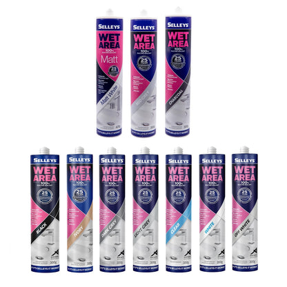 Selleys 300g Clear Wet Area Silicone Sealant - Waterproof, Mould Resistant, Indoor Use