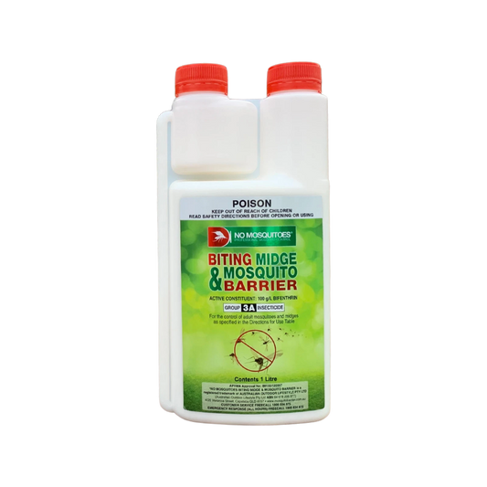 No Mosquitoes 1L Mosquito & Midge Spray, 6-Week Protection, Covers 1000m², Safe for Plants
