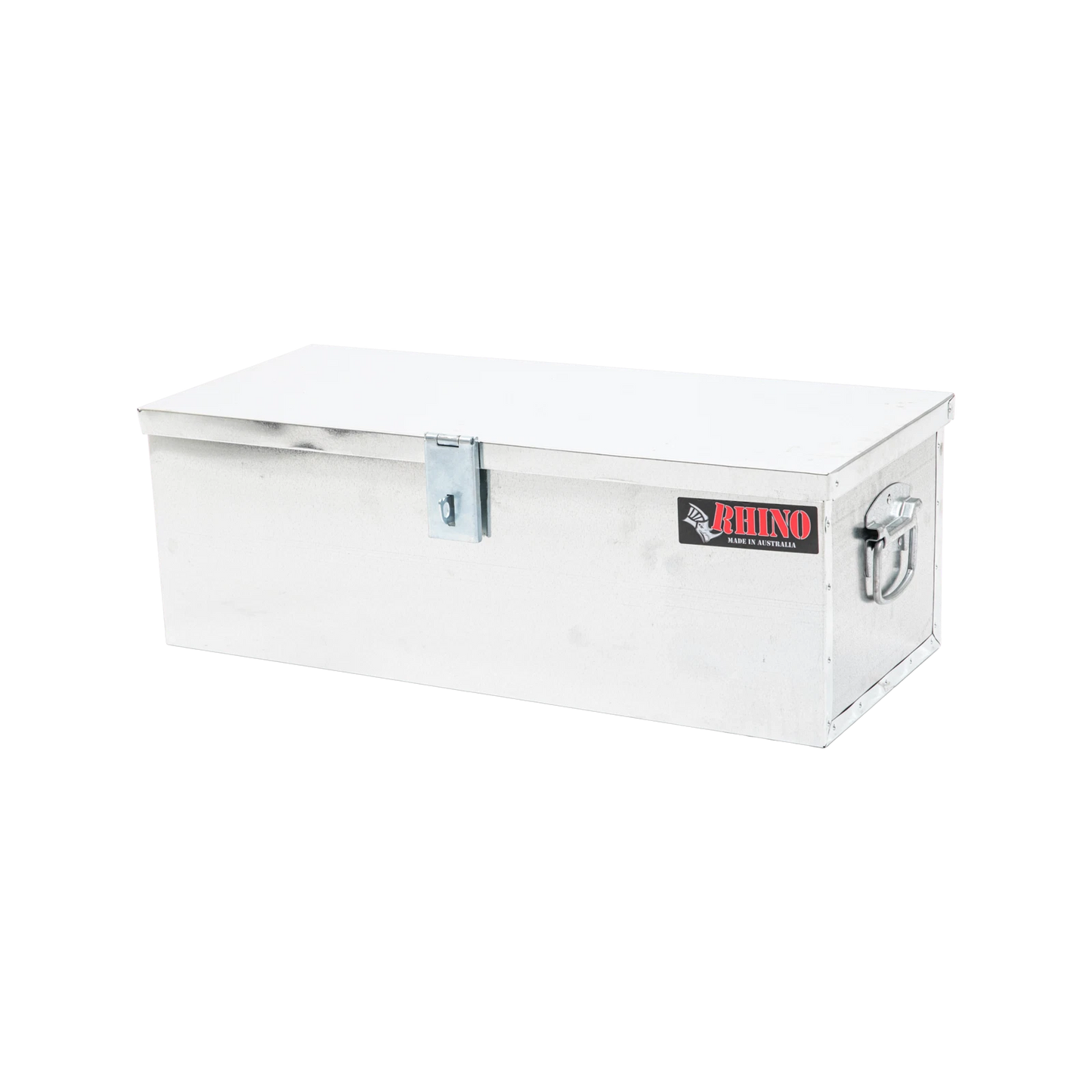 Rhino Galvanised Tool Box 770x318x265mm - Durable Steel, Heavy Duty Lock, Made in Australia