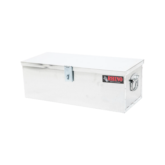 Rhino Galvanised Tool Box 770x318x265mm - Durable Steel, Heavy Duty Lock, Made in Australia