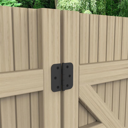 Zenith Matte Black 100mm Gate Radius Hinge - 2 Pack, Medium-Duty, Outdoor Use
