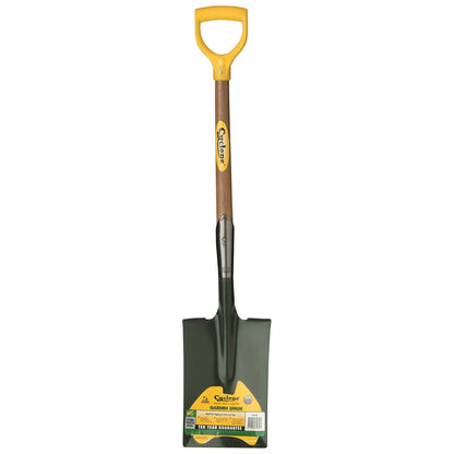 Cyclone PDH Short Handle Garden Spade - Australian Made, Steel Blade, Hardwood Handle