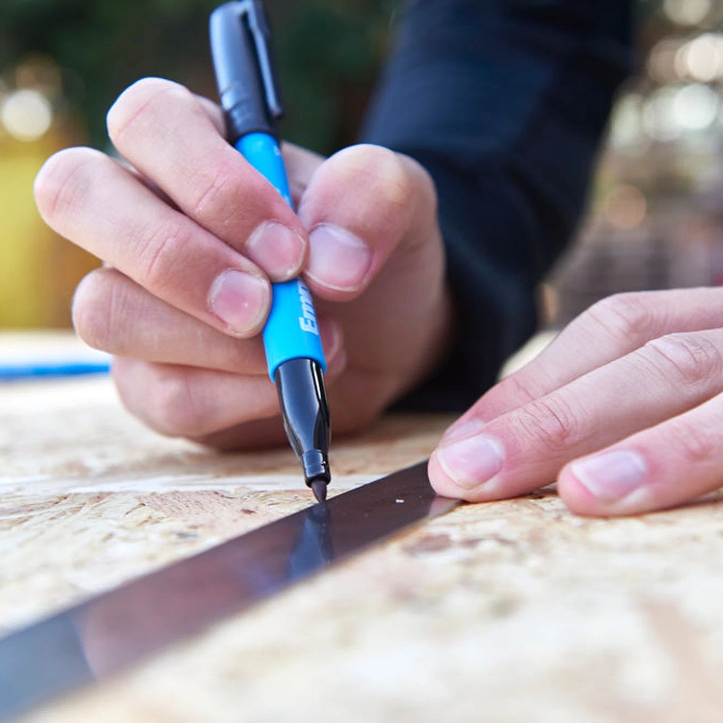 Empire Black Fine Tip Worksite Marker 4 Pack - Permanent, Waterproof, Quick Dry