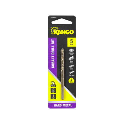 Kango 5mm Cobalt Drill Bit, 135° Split Point, Universal for Metal/Wood/Plastic