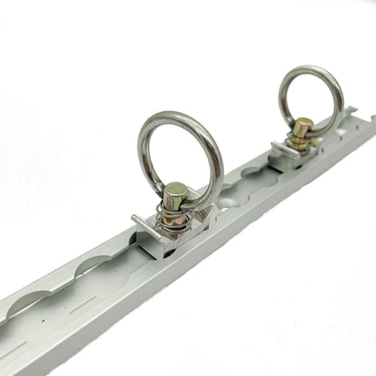 Grunt 30cm Aluminium O Tracks 2 Pcs with Movable Anchor Rings and Spring-Loaded Lock Clip