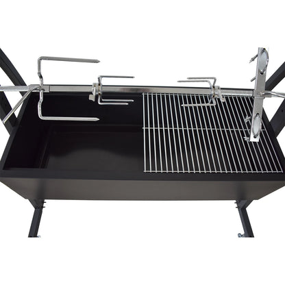 Jumbuck Rondo Medium Charcoal Spit Roaster with Adjustable Rotisserie & 240V Motor