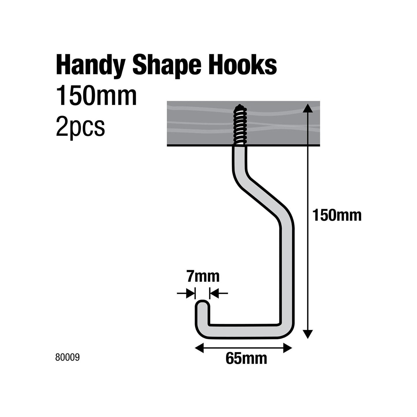 Everhang Handy Storage Hooks 2 Pack - PVC Coated, Easy Install, Garage Organization