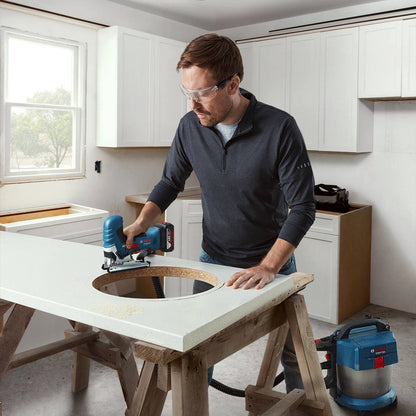 Bosch 18V Professional Cordless Jigsaw, Brushless Motor, SDS Blade, LED Light, Bevel Cuts