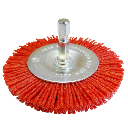 Josco 75mm Abrasive Nylon Wheel Brush for Paint, Rust, Weld Removal