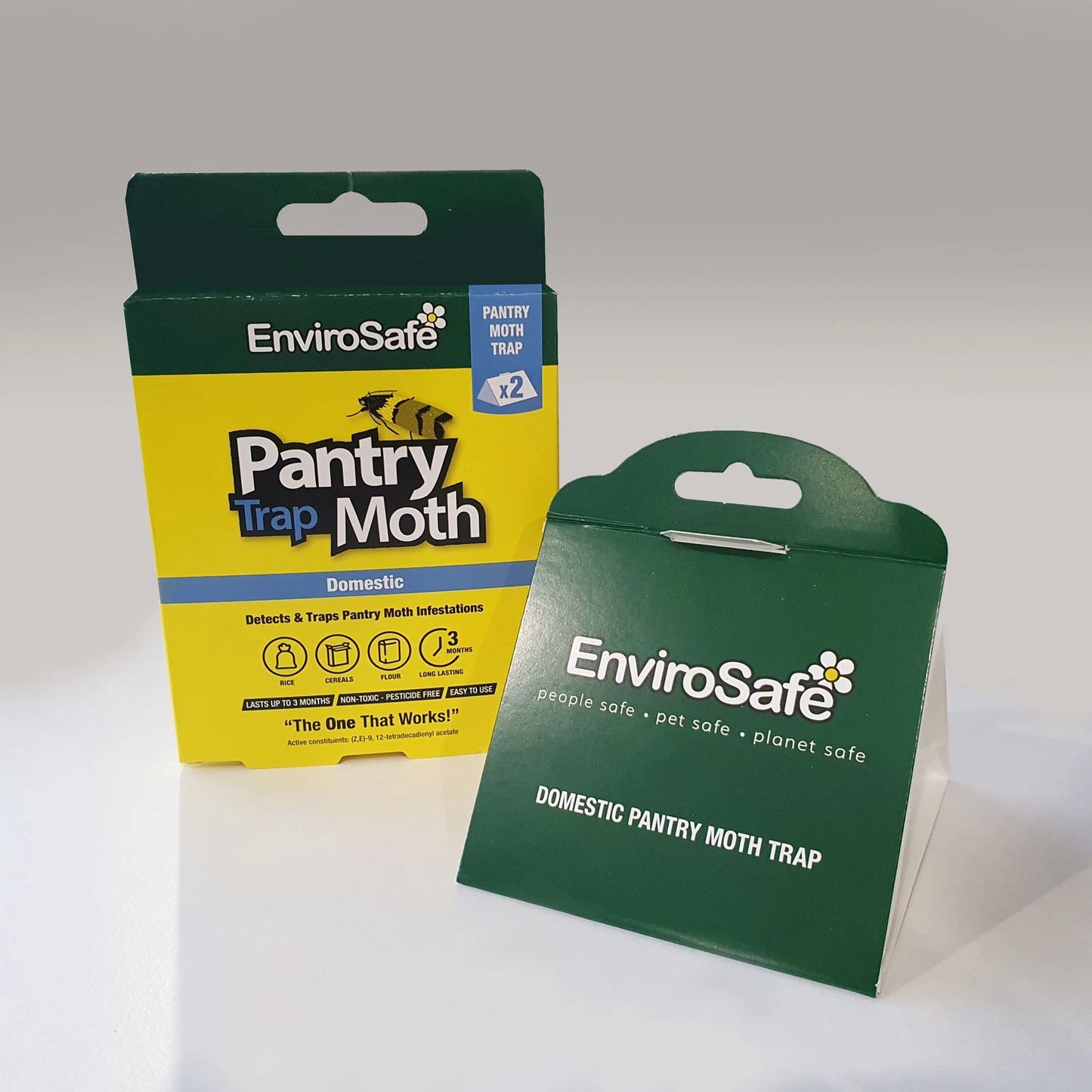 EnviroSafe Pantry Moth Trap 2 Pack - Safe, Effective, 3-Month Detection