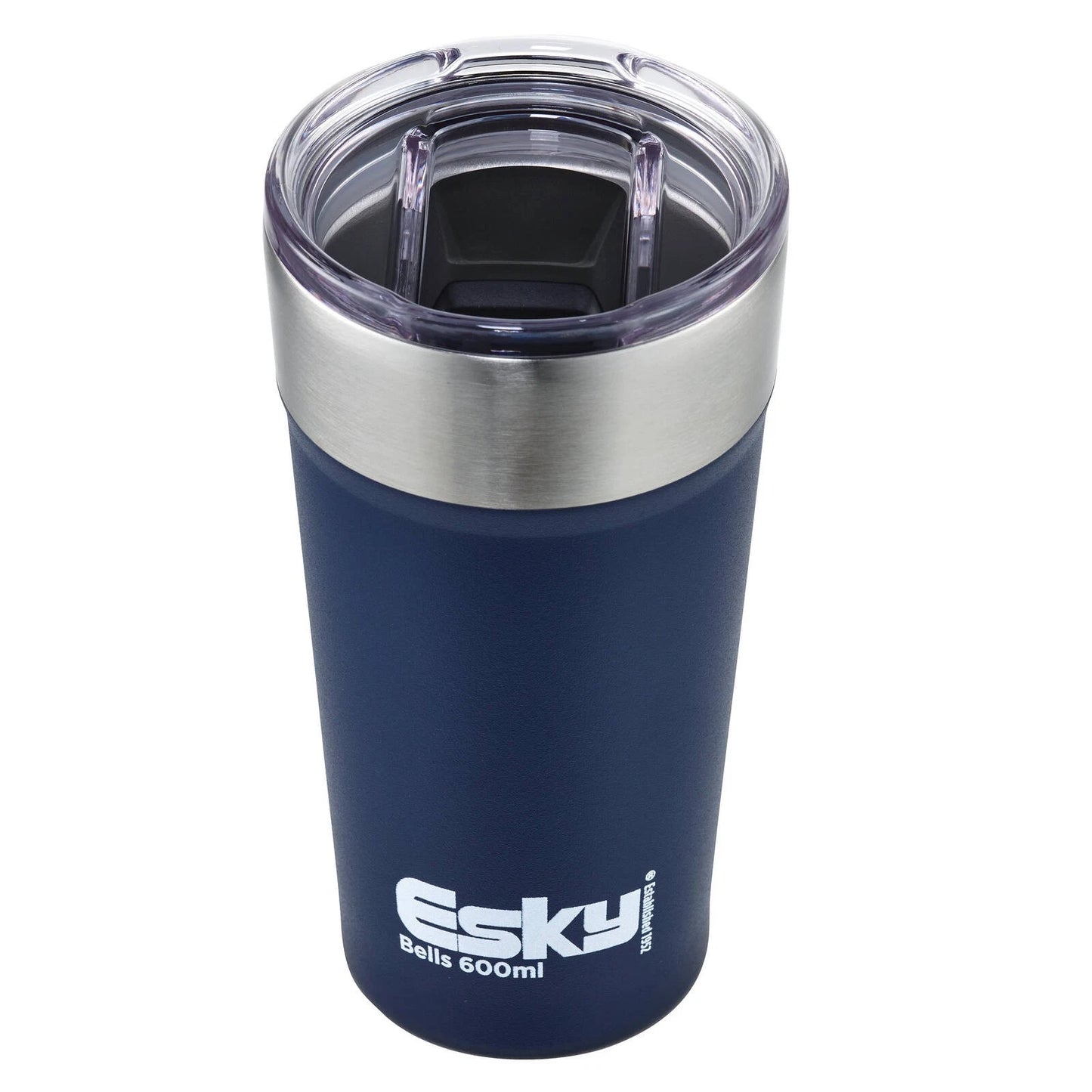 Esky 600ml Coffee Tumbler - Stainless Steel, Double Wall, Splashproof Lid, Built-in Bottle Opener