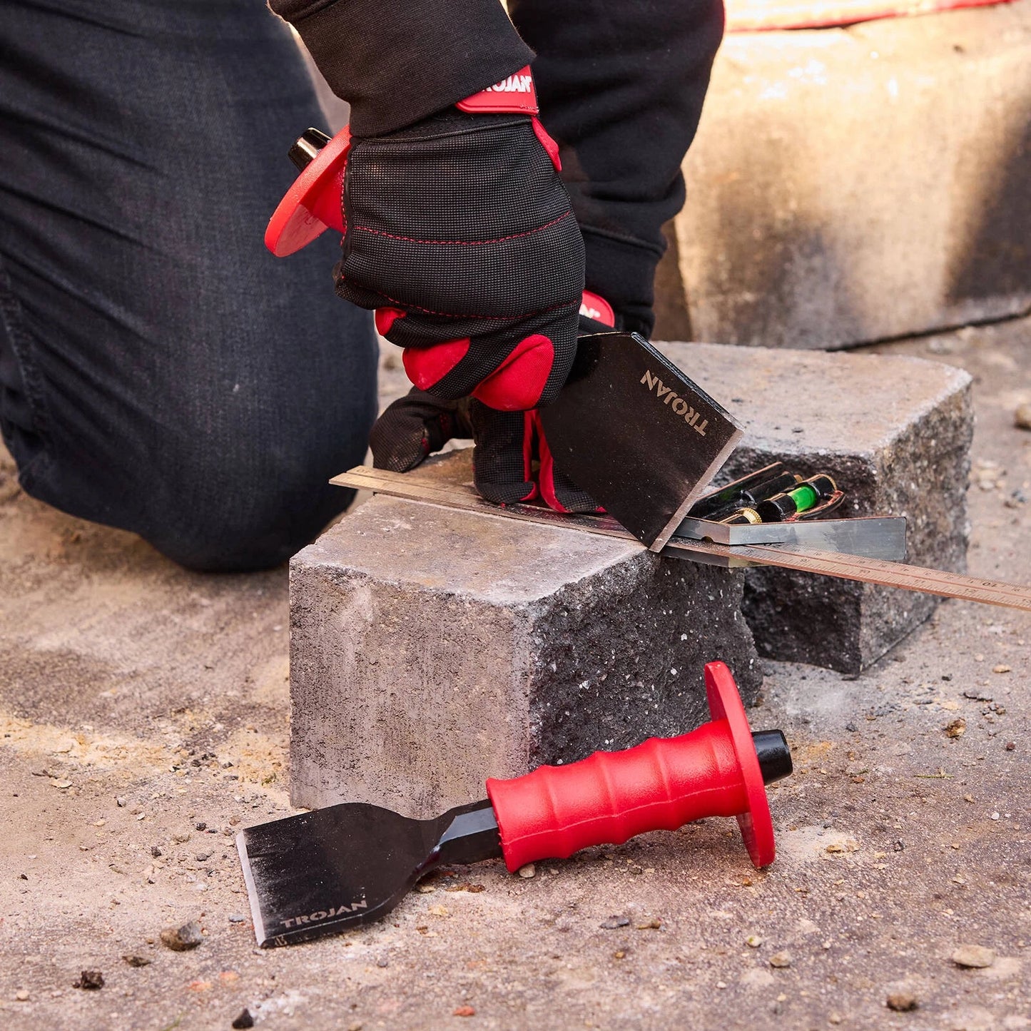 Trojan 75mm Electrician Bolster - Durable Steel, Soft Grip, Lifetime Warranty