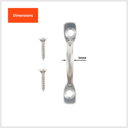 Taskmaster 5mm 316 Stainless Steel Marine Grade Wire Eye Strap - 24 Pack