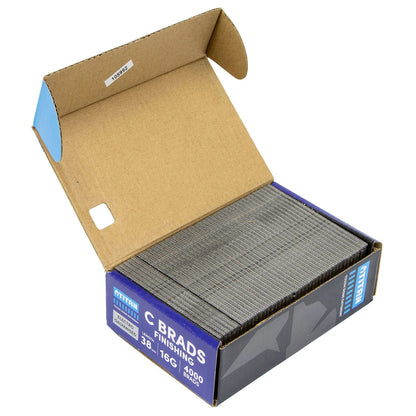 Titan 38x1.6mm Electro Galvanised Straight C Brads Nails - Pack of 4000