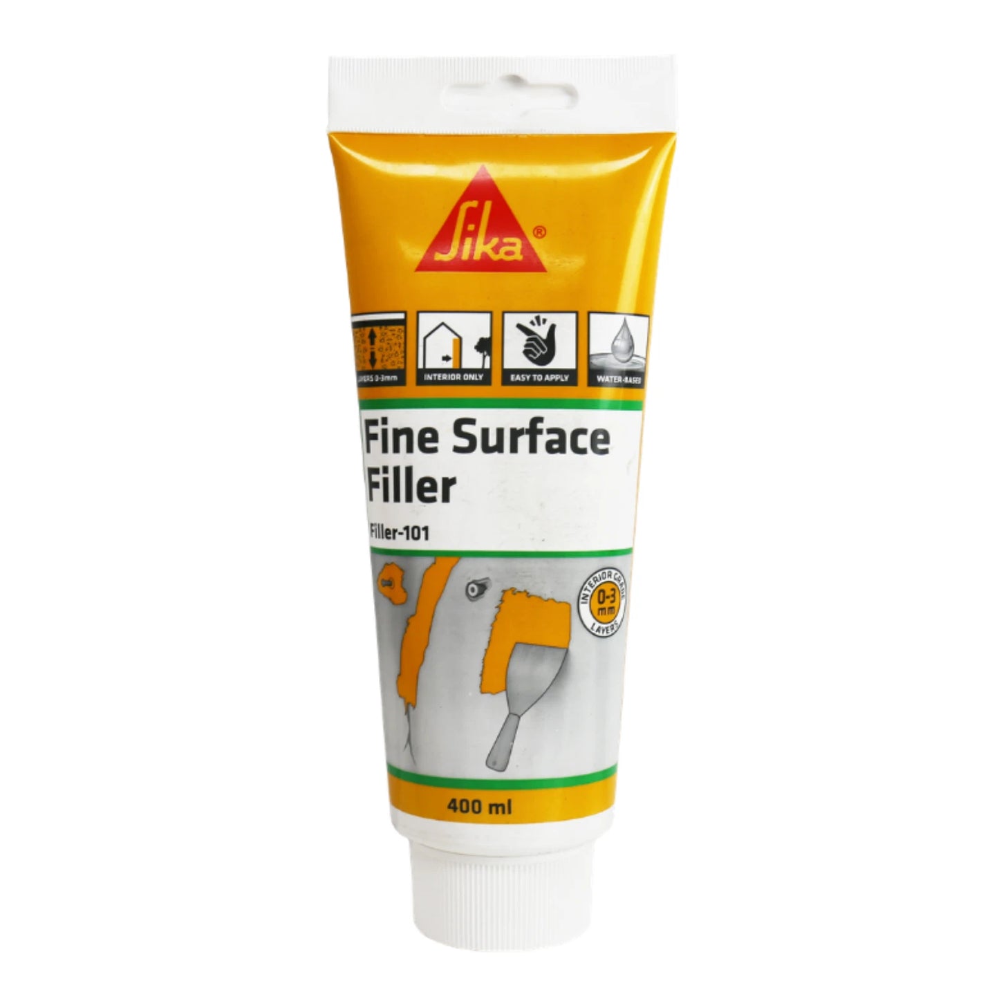 Sika 400ml White Filler-101 Fine Surface Filler, Quick Dry, Smooth Finish