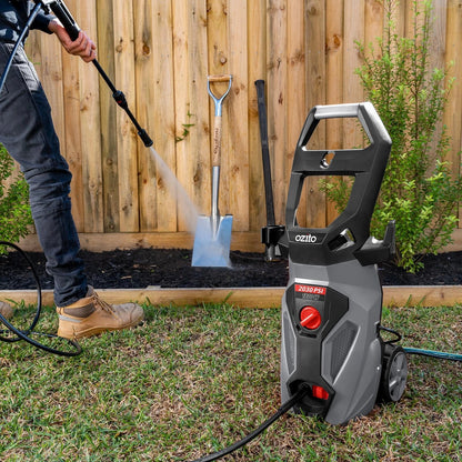 Ozito 1800W High Pressure Washer 2030PSI, Adjustable Spray, Onboard Storage, Easy Mobility