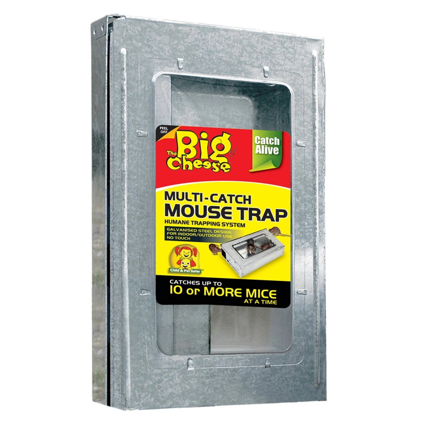The Big Cheese Multi-Catch Mouse Trap, Heavy-Duty Steel, Indoor/Outdoor, High Capacity
