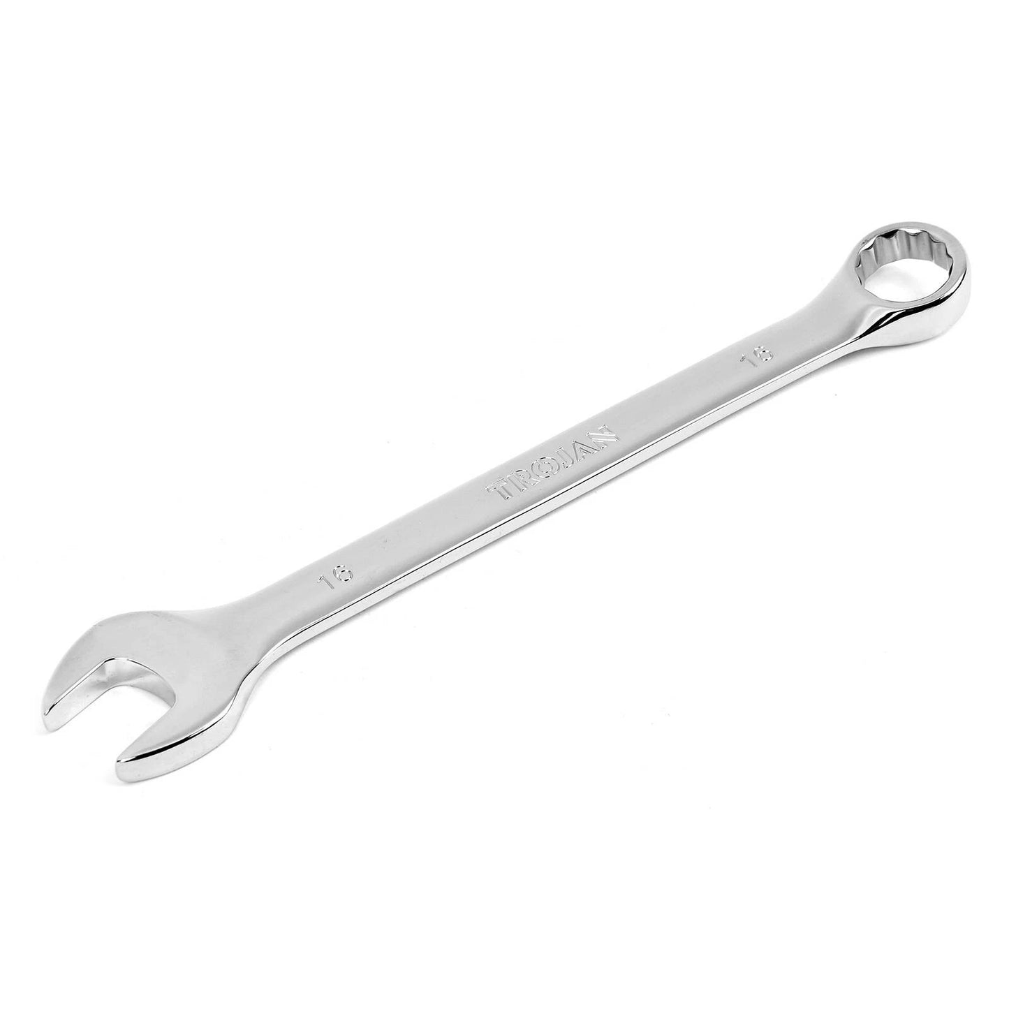 Trojan 16mm Combination Spanner - Chrome Vanadium, 12 Point Ring, Lifetime Warranty