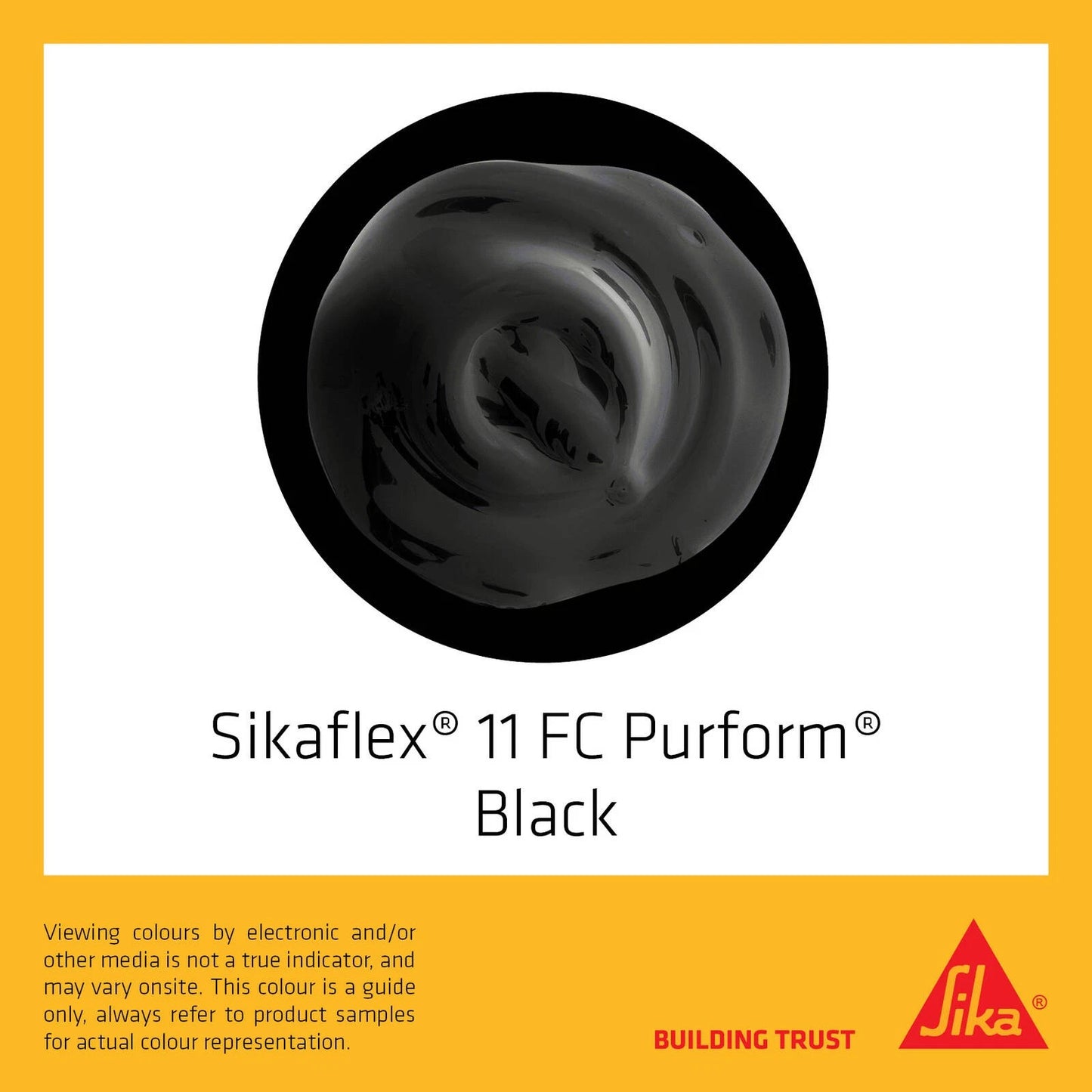 Sika Sikaflex 11FC Black 600ml Polyurethane Sealant & Adhesive, Solvent-Free, Indoor/Outdoor
