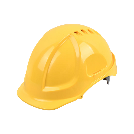 Citeco Yellow Vented Safety Helmet, Durable ABS, Cooling Vents, Standards Compliant
