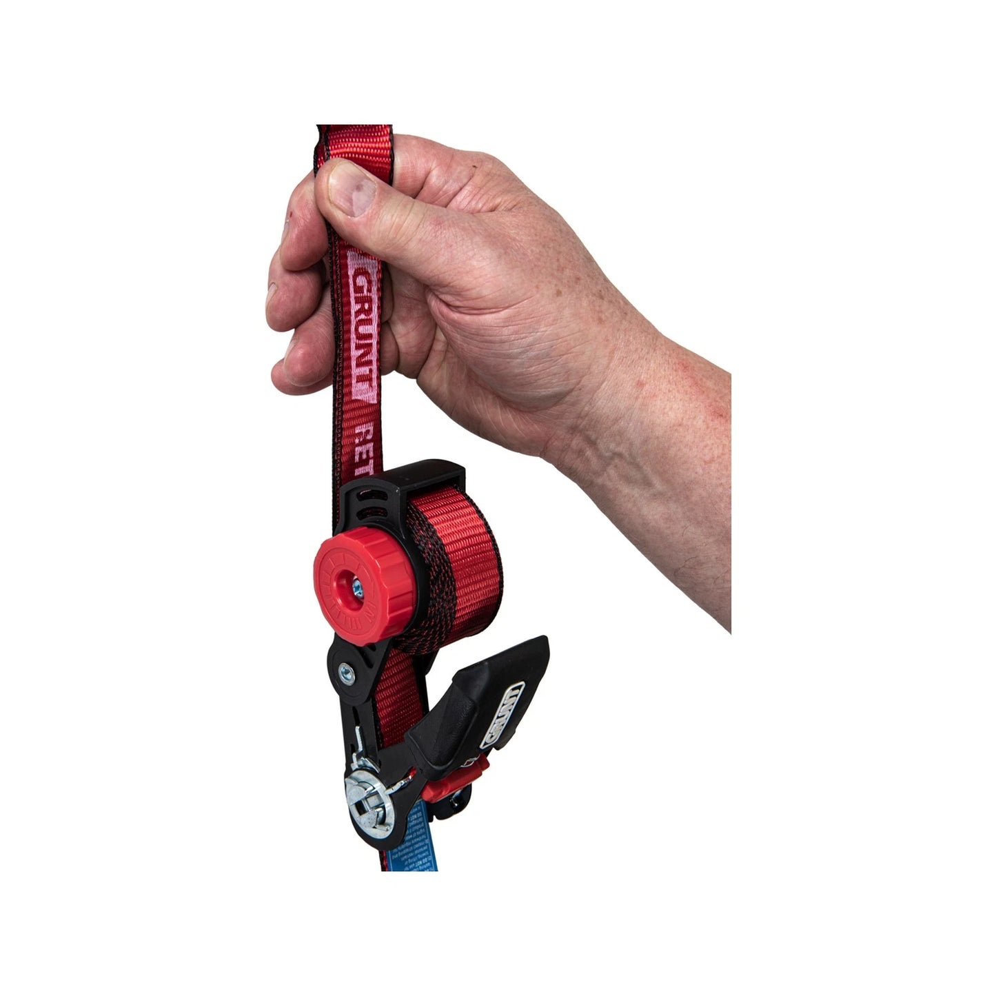 Grunt Retractable Tie Down Ratchet 25mm x 3.5m 2 Pcs - UV Safe, Coated 'S' Hook