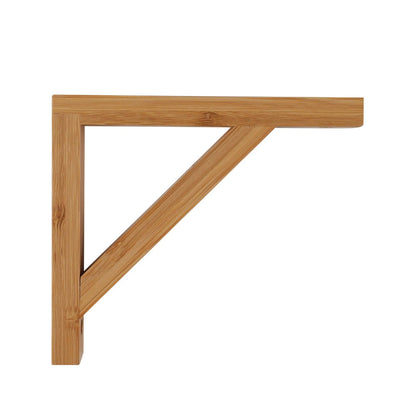 Carinya Bamboo Stayed Bracket 150x130mm, Varnished, 40kg Load, DIY Customizable