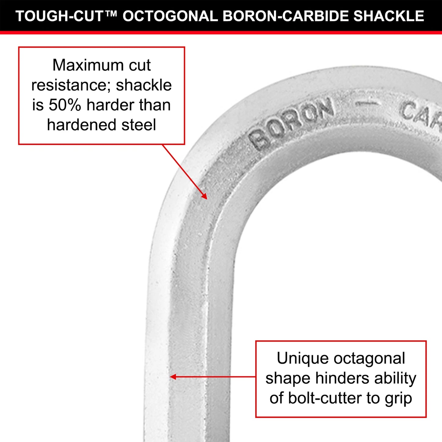 Master Lock 50mm Excell Padlock 4 Pack, Weather-Resistant, Boron Carbide Shackle