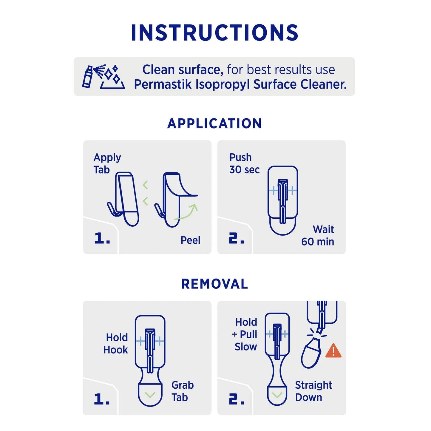 Permastik Small Kitchen Hooks 9 Pack, Strong Adhesive, No Drilling, Clean Removal