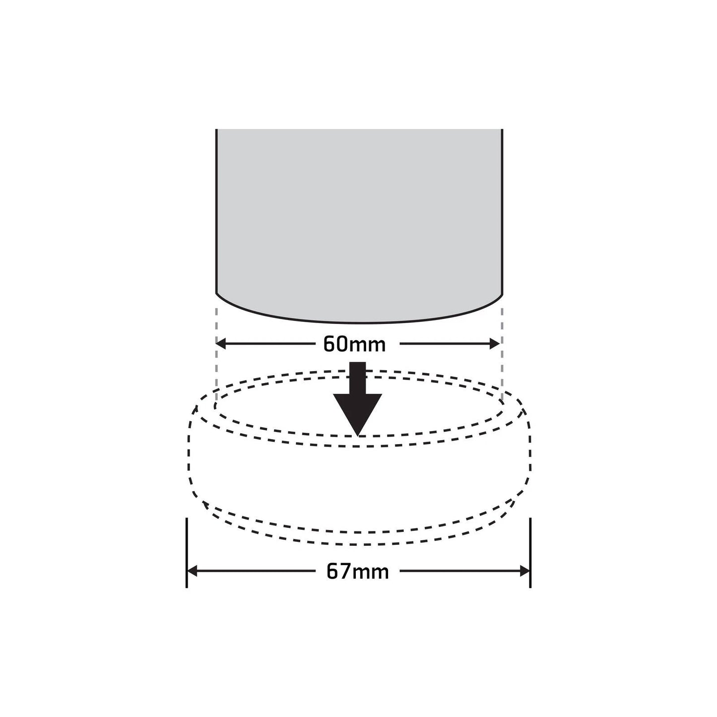 Surface Gard 60mm White Non-slip Castor Cup 4 Piece - Floor Protection & Versatile Compatibility