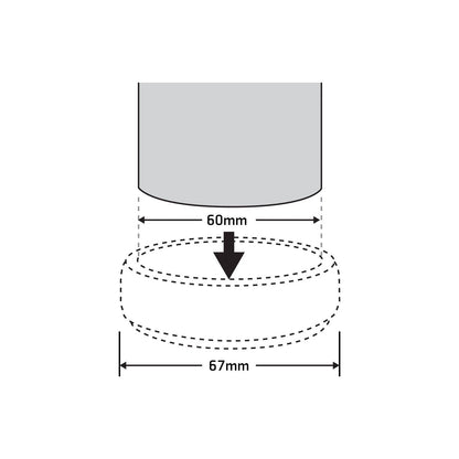 Surface Gard 60mm White Non-slip Castor Cup 4 Piece - Floor Protection & Versatile Compatibility