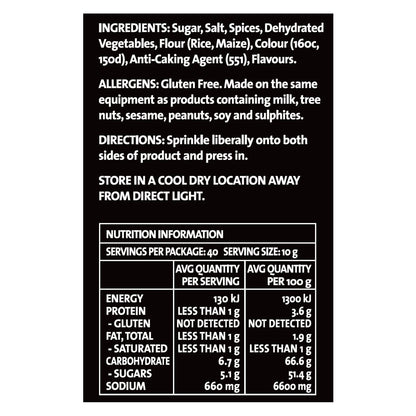 Jumbuck Spinners Spice BBQ Rub 400g Gluten-Free Vegan-Friendly Seasoning for Grilling